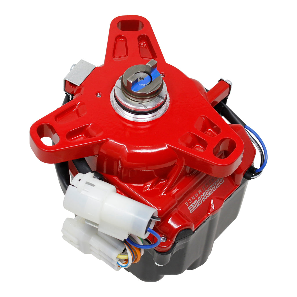 GEN 2 Dragon Fire Performance Ignition Distributor - 1988-1991 Honda / Acura OBD0 Non-Vtec 1.5L SOHC - Red
